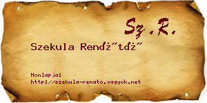 Szekula Renátó névjegykártya