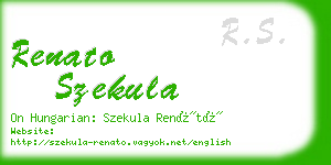 renato szekula business card